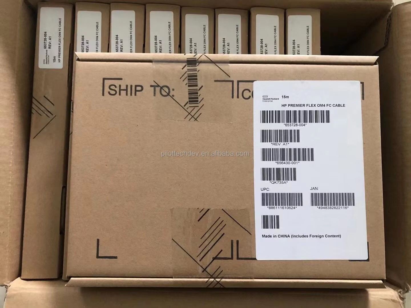 Lot of 10 HP 15m(49.2Feet) Premier Flex OM4 LC Mul Fiber Cable QK735A 653728-004