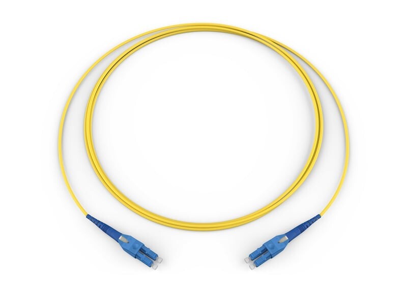 20m LC-LC Duplex 9/125 OS2 Singlemode Fiber Cable Yellow Optic Uniboot OFNR 65FT