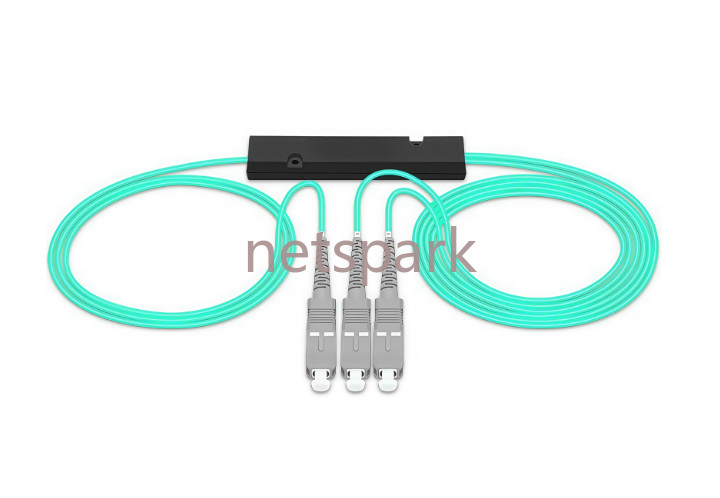 10Ge MM OM3 1:2 Fiber Splitter 50:50 50/125,LC/SC/FC/ST/UPCfor Data Link&Network