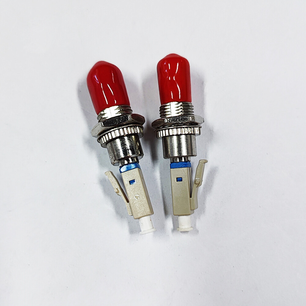 2PC ST/UPC Female to LC/UPC Male Adapter Fiber Optical Coupler Flange Converter