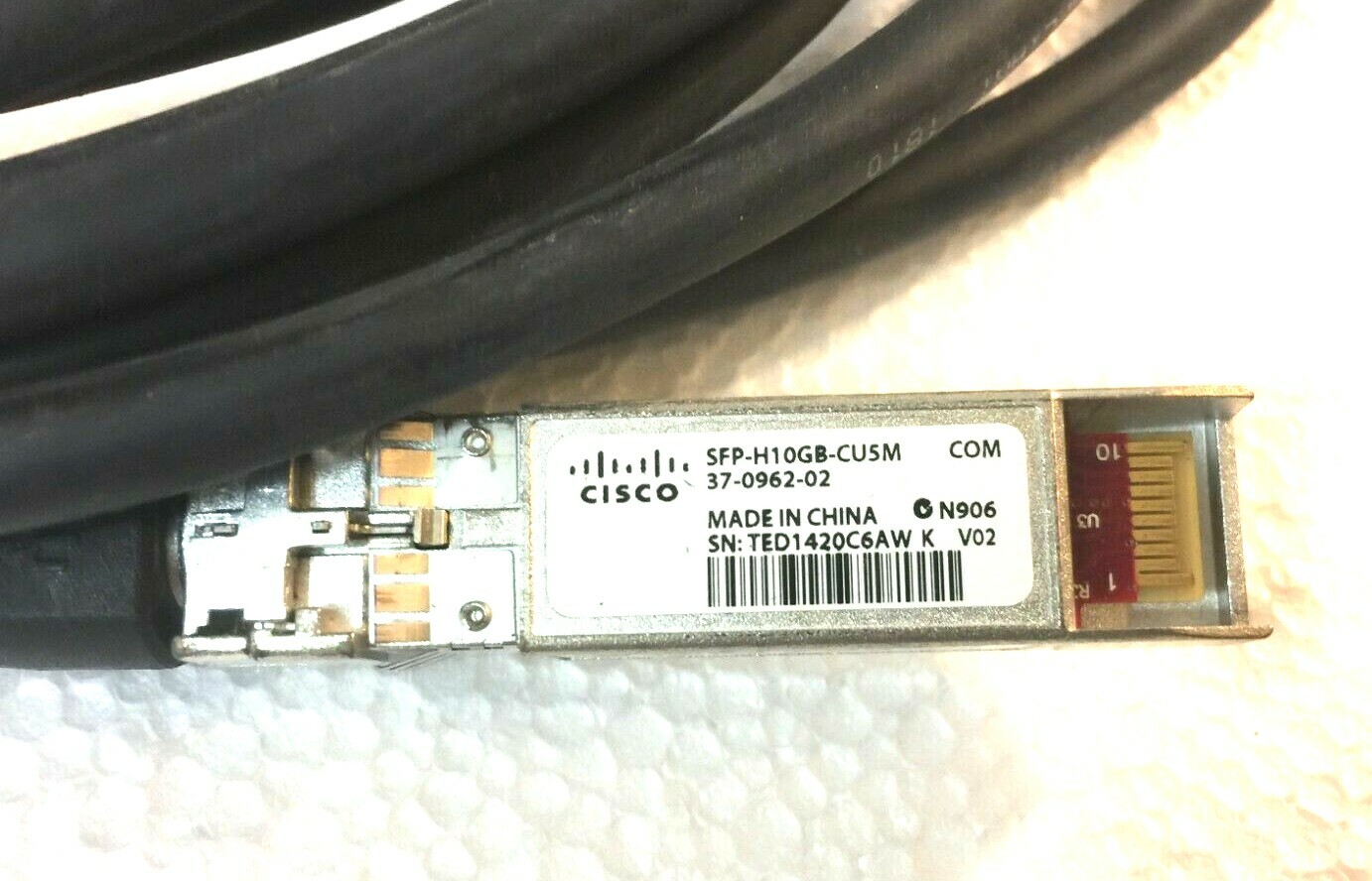 CISCO SFP-H10GB-CU5M V02 COPQAA5JAB 5M 5 Meter DAC 10G 10Gb SFP+ Fiber Cable