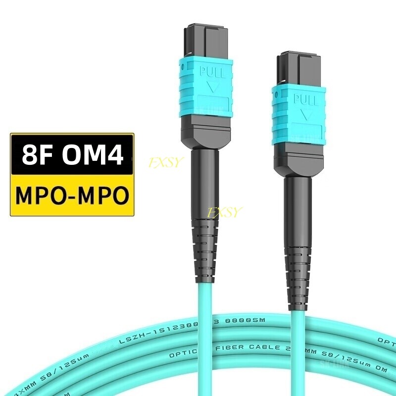 1-20M MPO to MPO OM4 Fiber Optic Patch Cord 8|12F Type B Female-Female MTP lot