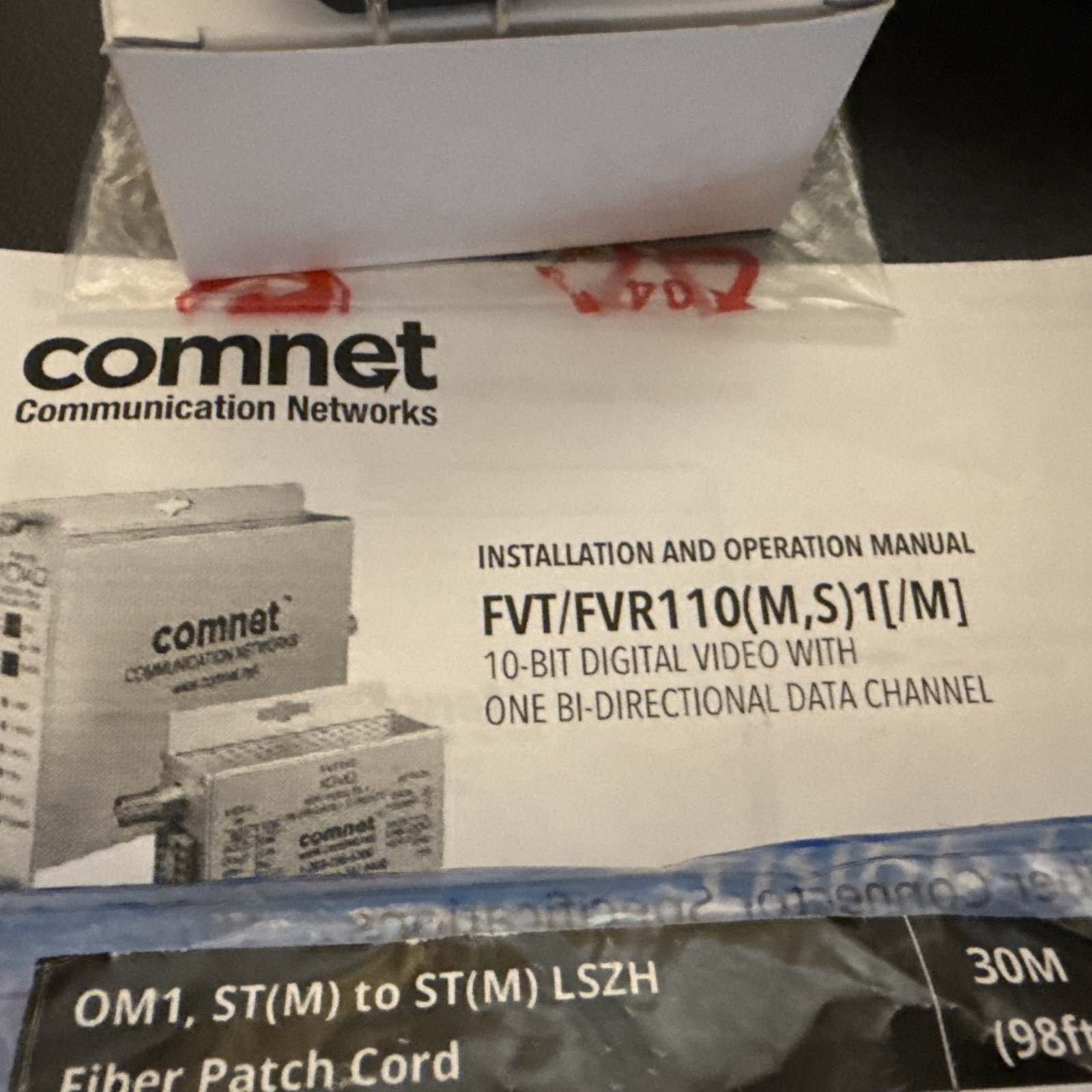 COMMNET DEVICES AND FIBER JUMPER LOT OF 5 PIECES