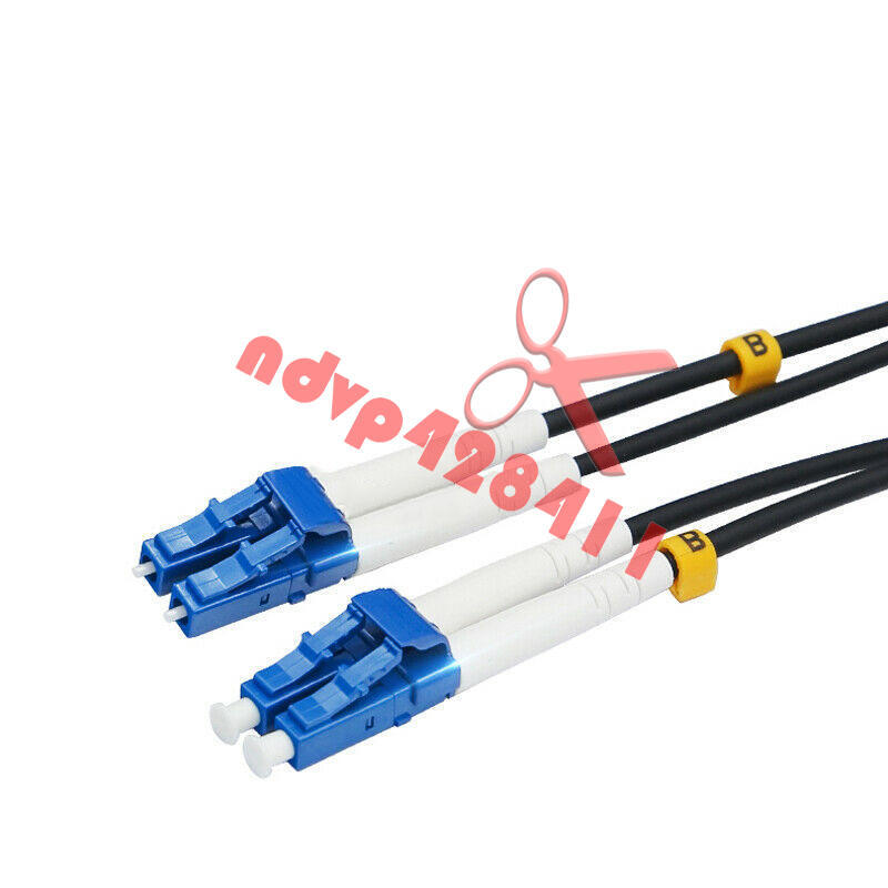 350M Black Armored Fiber Cable LC-LC UPC SM 9/125 Duplex Fiber Optic Patch Cord