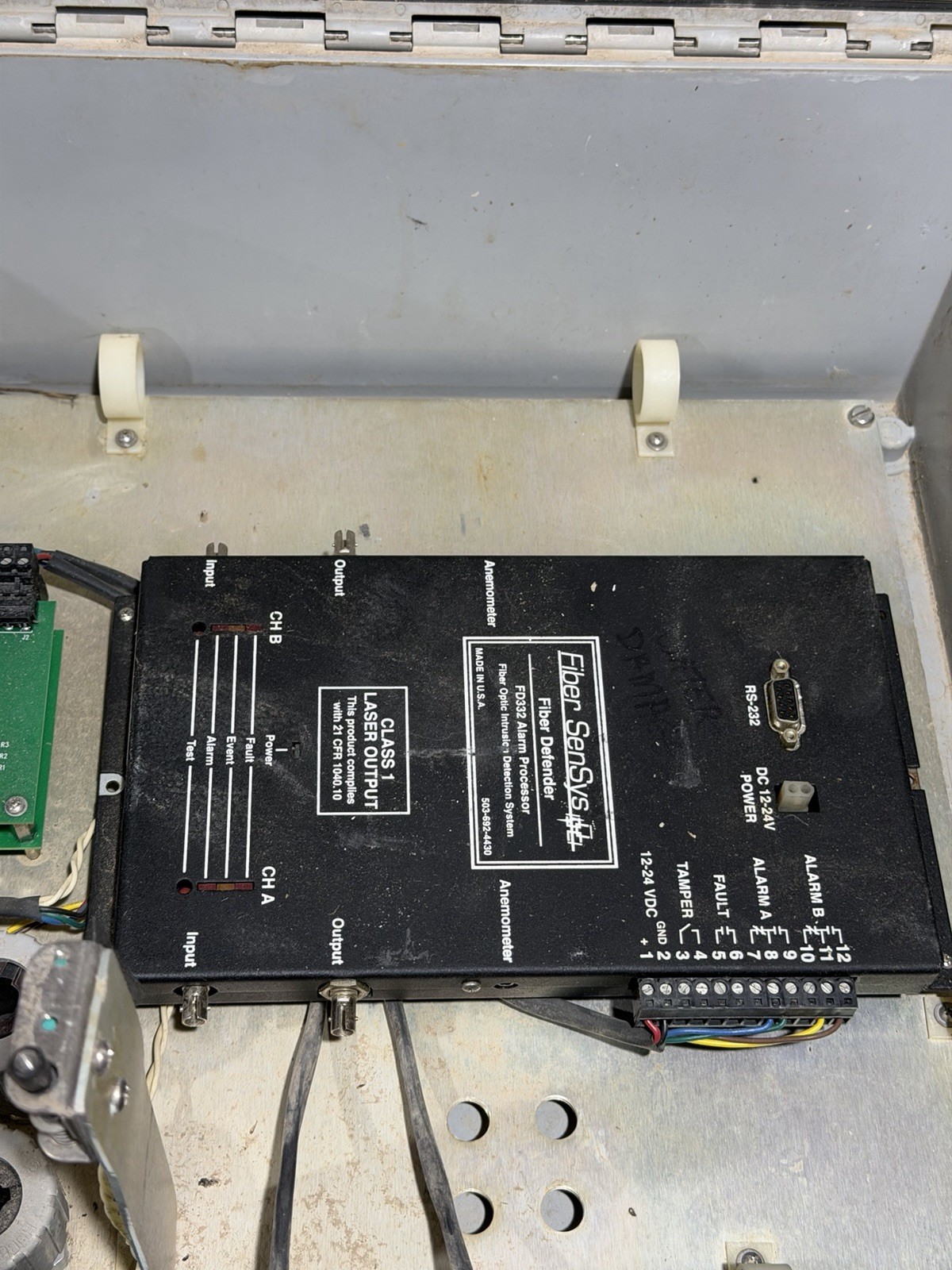 Fiber SenSys Defender 2-Channel Fiber Optic Perimeter Intrusion Detection NEMA