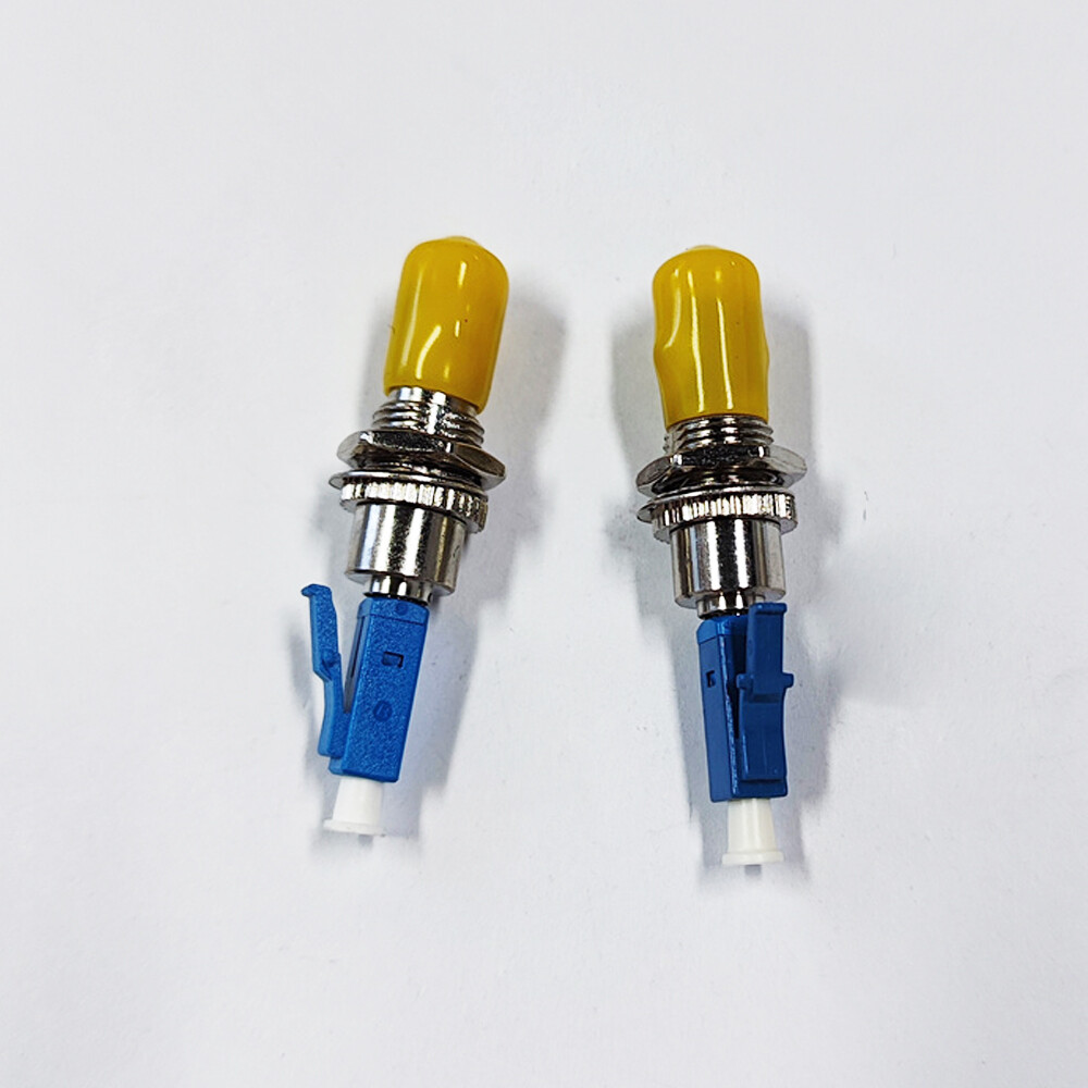 2PC ST/UPC Female to LC/UPC Male Adapter Fiber Optical Coupler Flange Converter