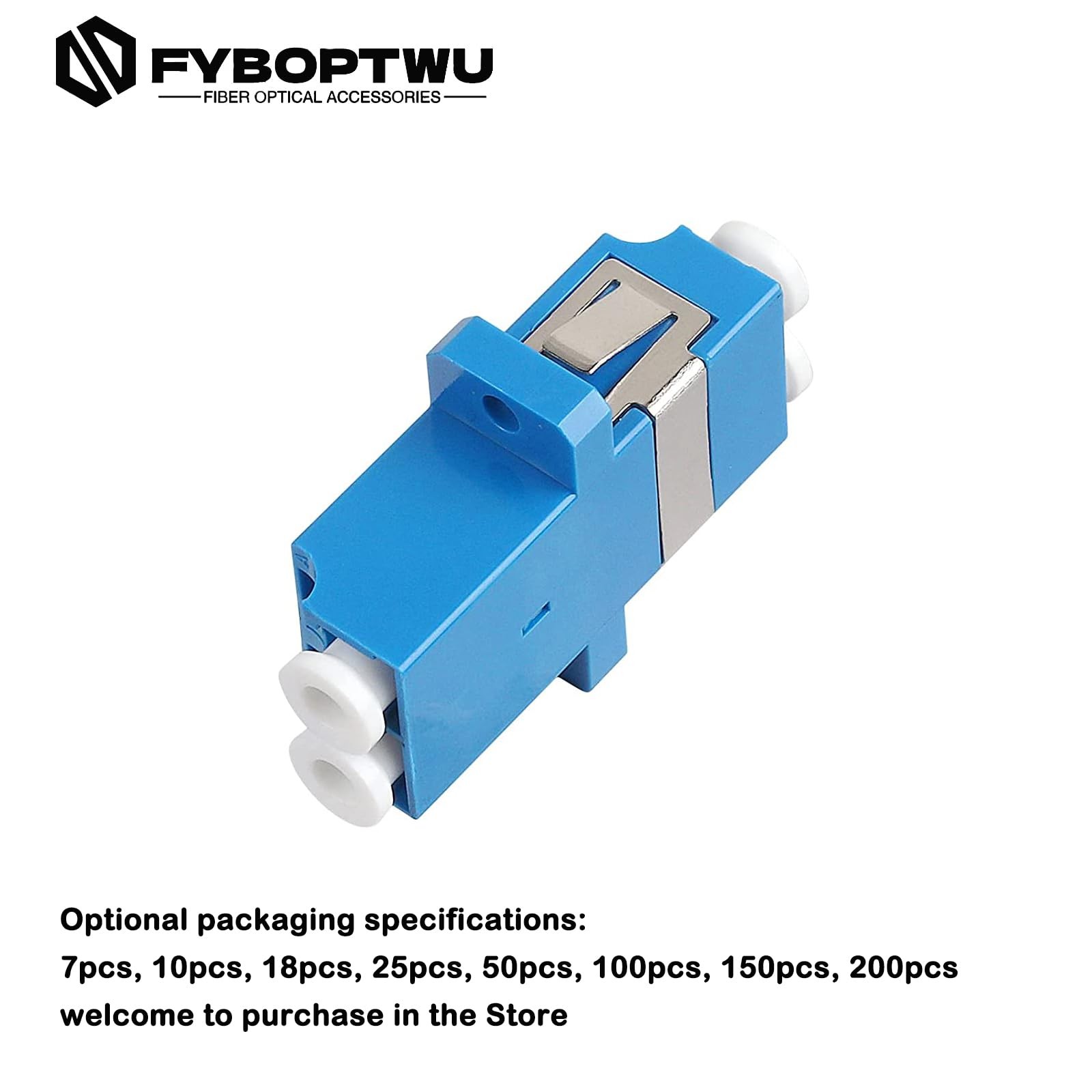 fyboptwu 150pcs LC Duplex SM Fiber Optic Adapter