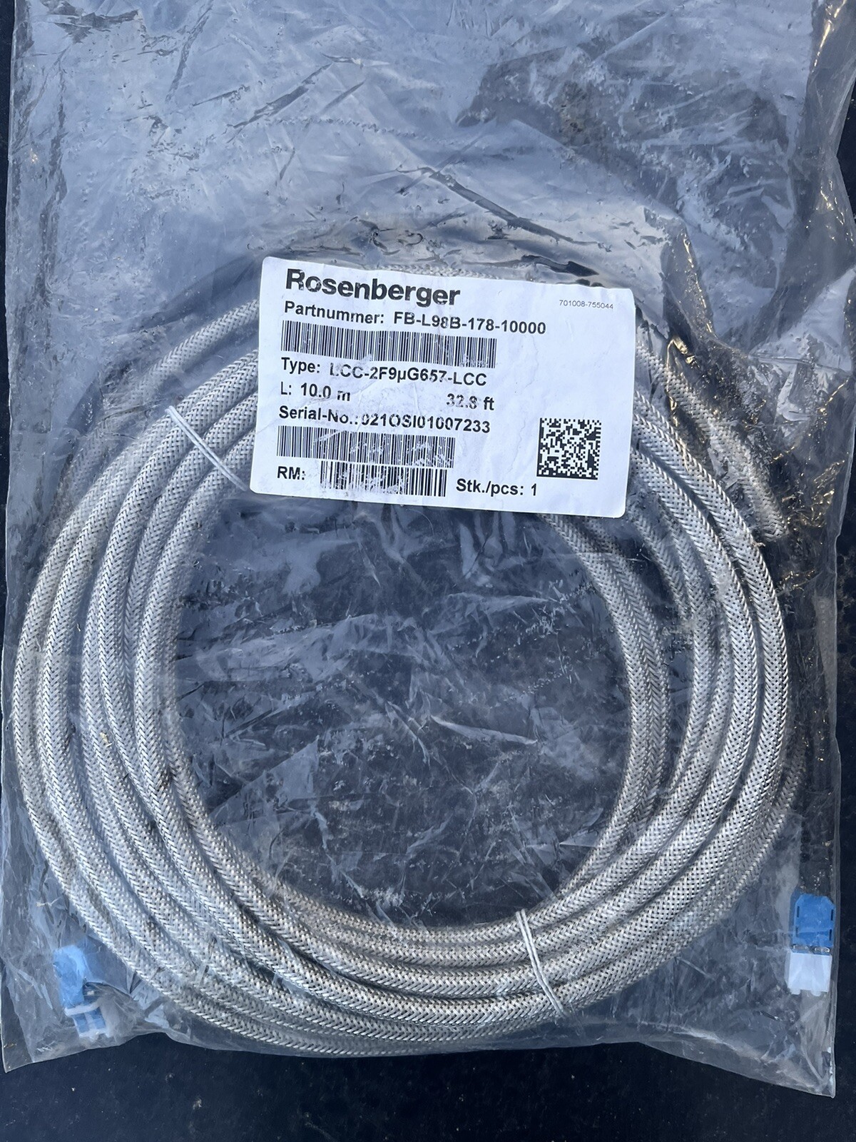 Rosenberger FB-L98B-178-10000 fiber optic cable