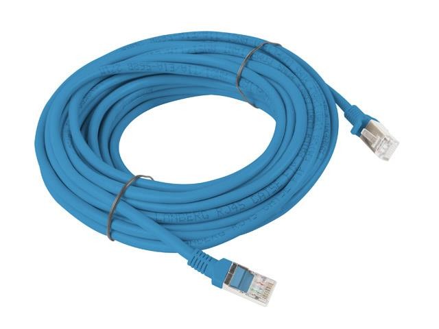 LANBERG UTP CABLE CAT.5E 10M BLUE FOR DATA TRANSFER IN ETHERNET NETWORKS