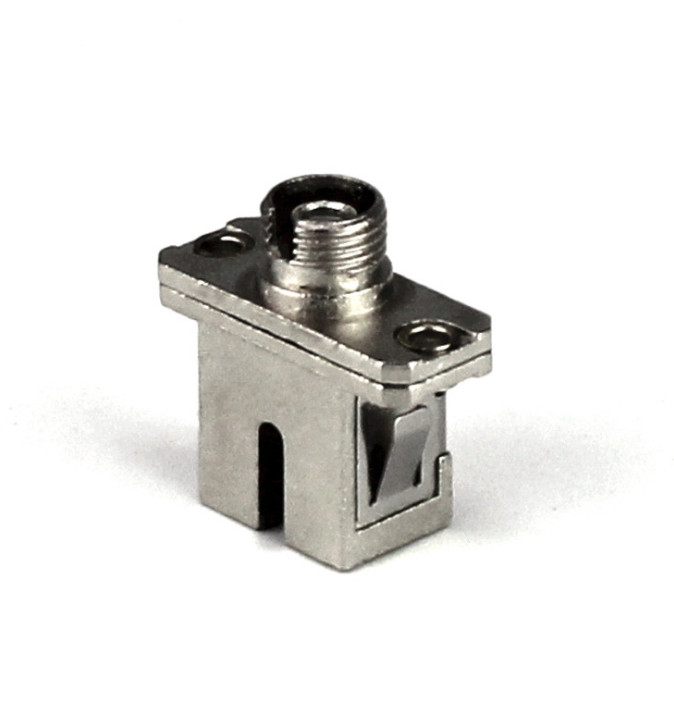 5pcs SC-FC Optical Fiber Adapter Coupler Square To Round Flange Zinc Alloy
