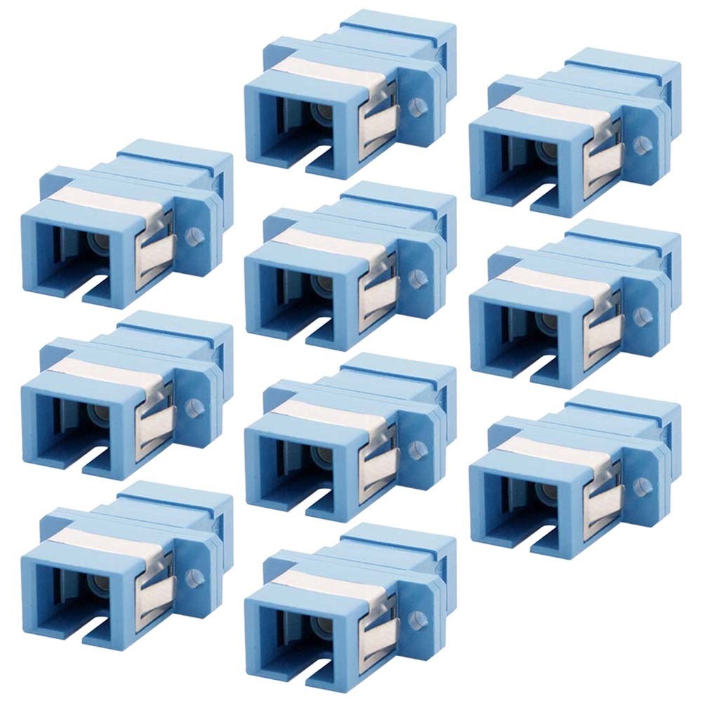 10x SC to SC Single Mode Simplex Fiber Optic Optical Coupler Adapter Connector