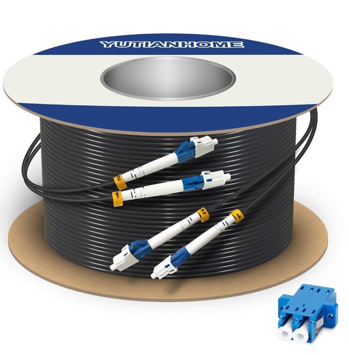 yutianhome 100 meter om3 outdoor armored fiber optic cable Uniboot Connectors