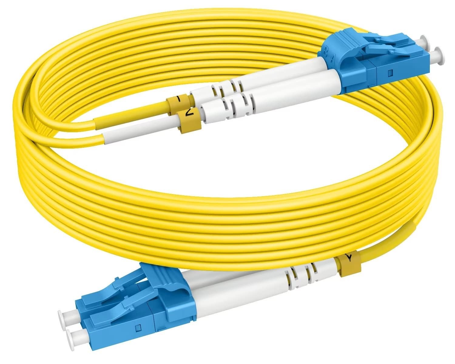 RamboCables-OS2 LC to LC Single Mode Fiber Patch Cables, 1000ft/300m