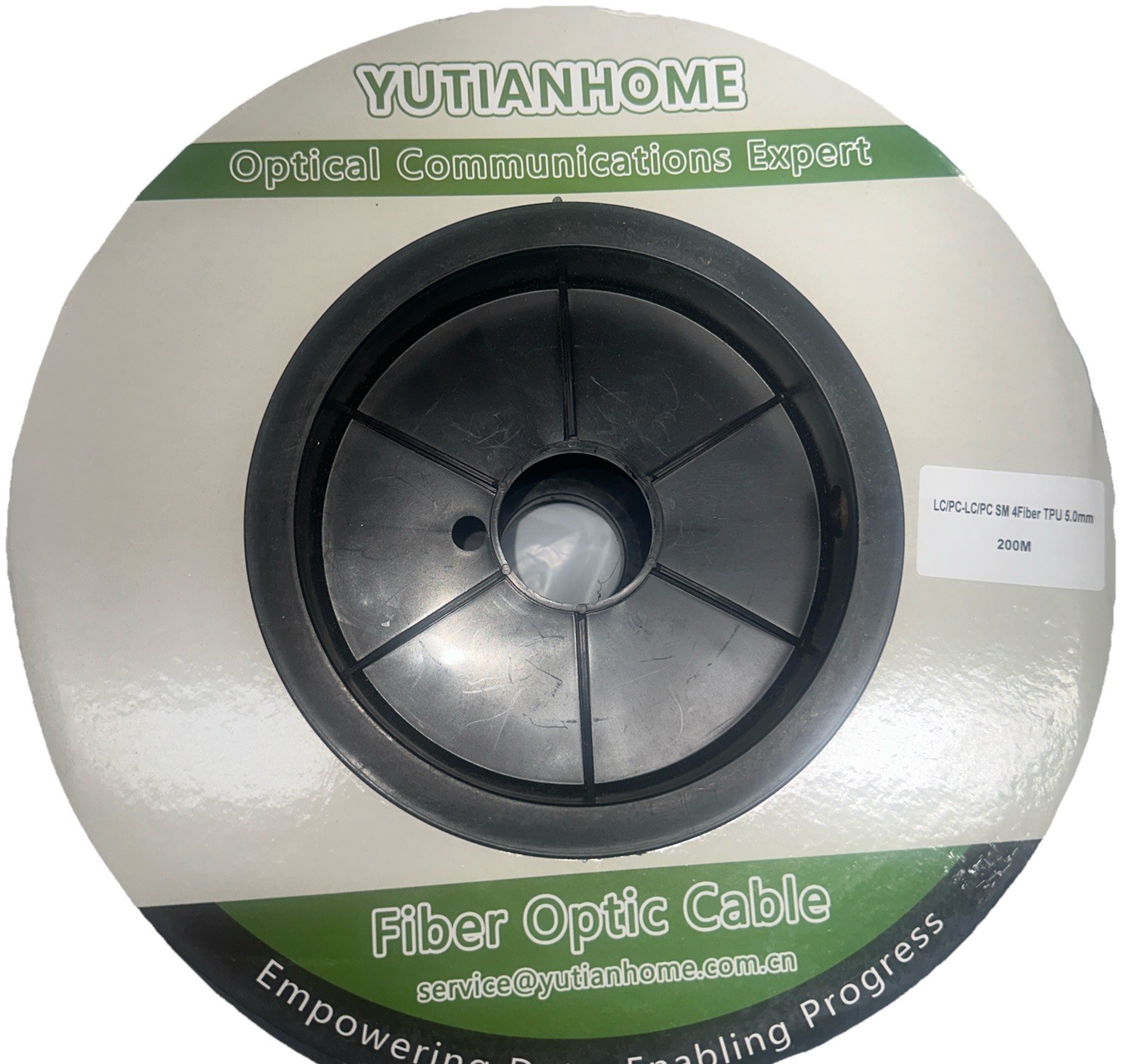 Yutianhome Fiber Optic Cable 1000ft/300m, LC/PC-LC/PC SM 4 Fiber TPU 5.0 mm READ