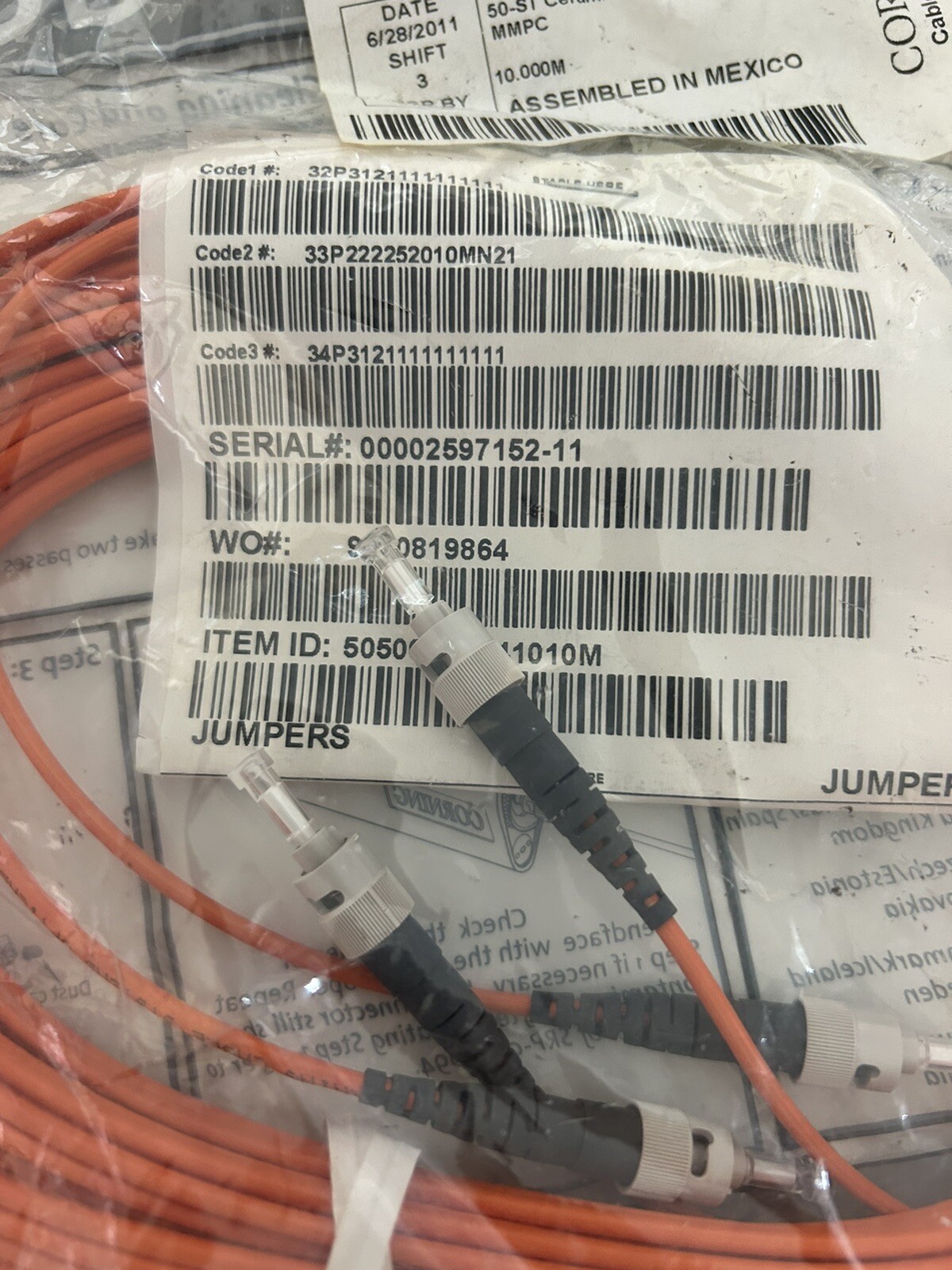 Corning Jumper 2F Zipcord Riser 50-ST Ceramic MMPC/50-ST Ceramic MMPC New Sealed