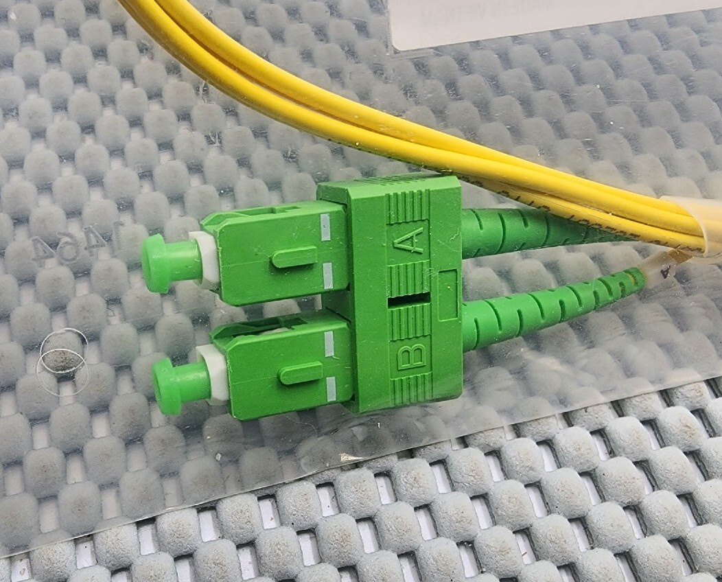 9/125 Duplex Singlemode Fiber Optic Cable Patch Cord Jumper 1M LC/APC-SC/APC