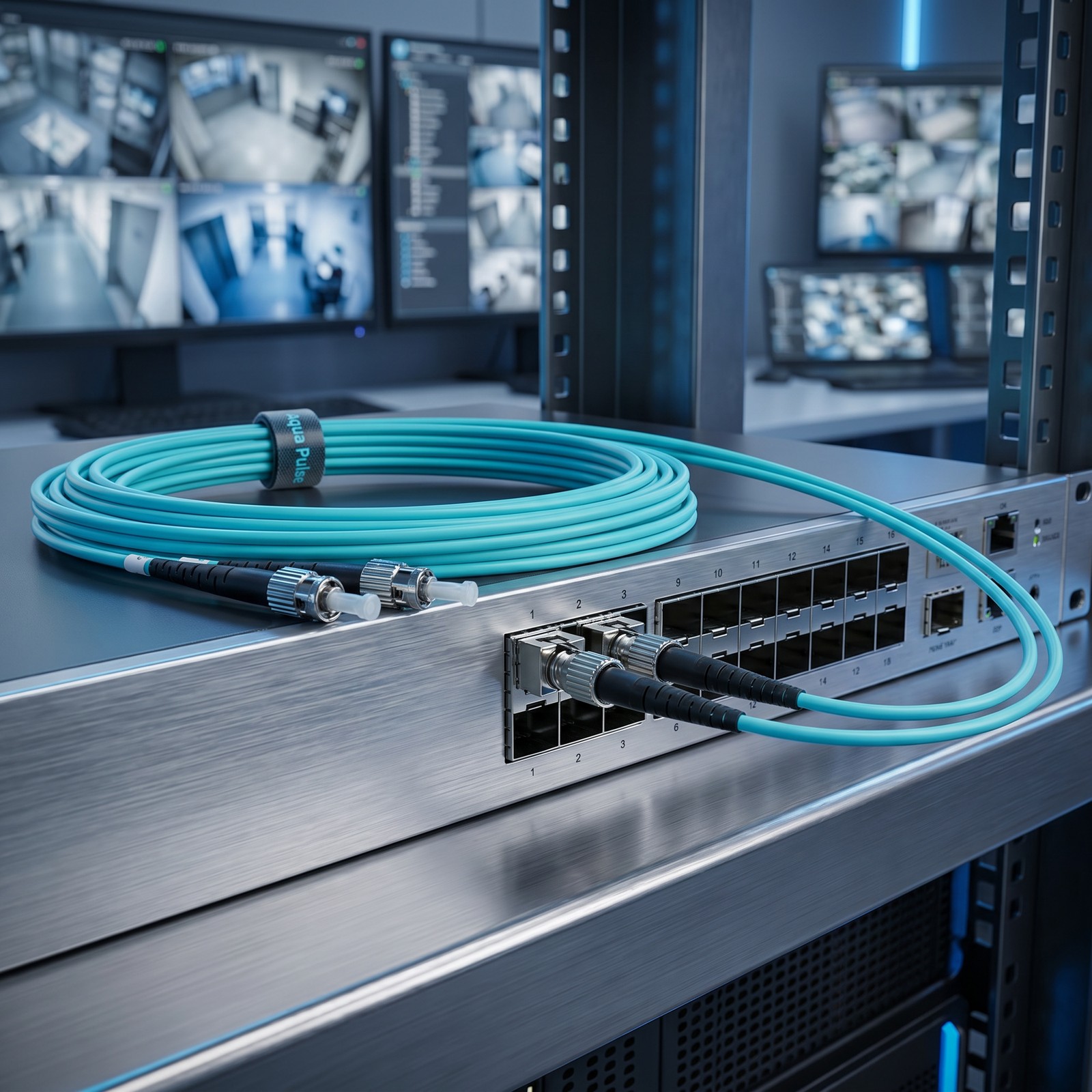 ST-ST Duplex Multimode OM3 10 Gigabit Fiber Optic Cable Patch Cord 1M-40M