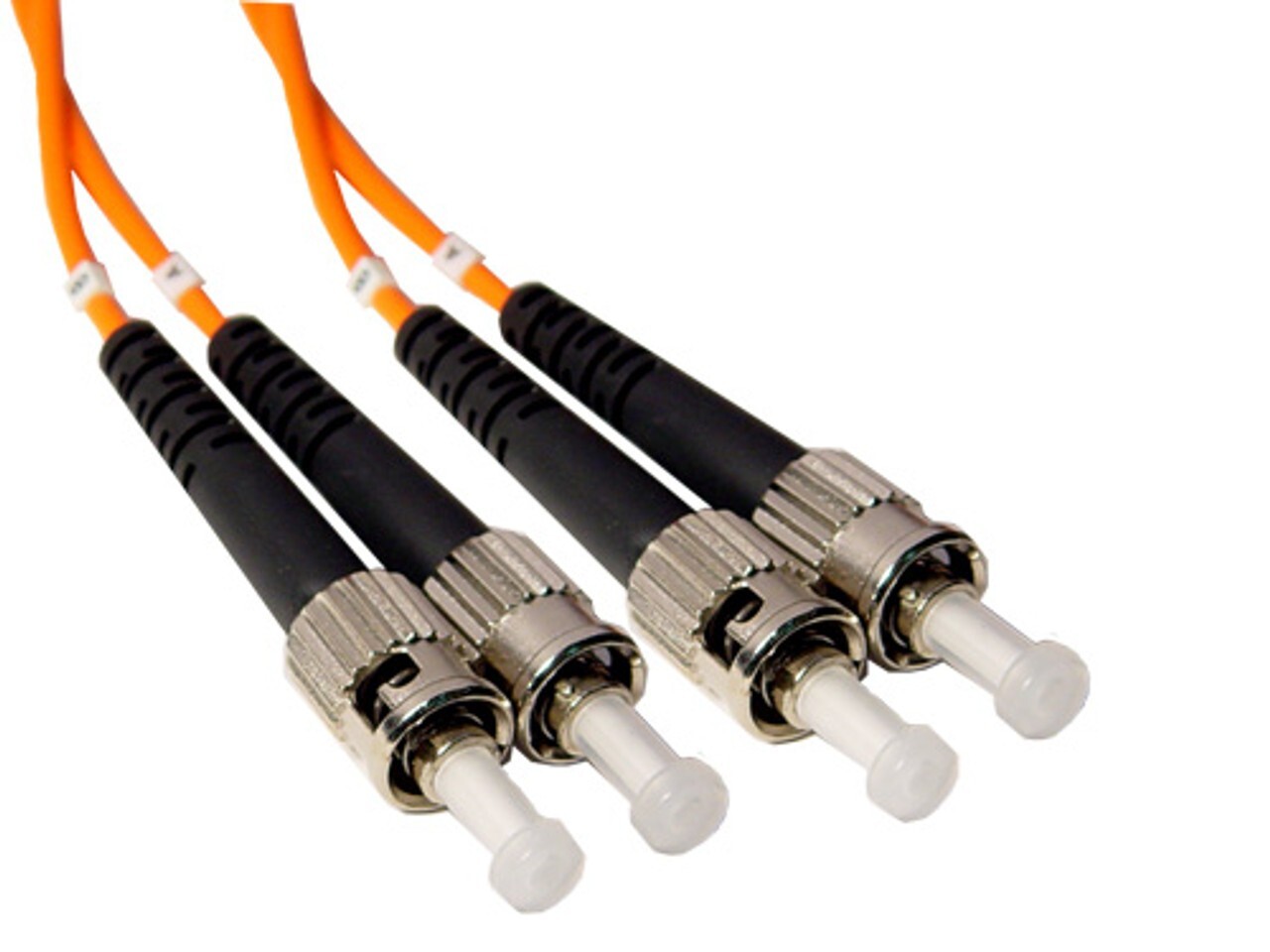 5 PACK LOT 2m ST-ST Duplex 62.5/125 Multimode Fiber Patch Cable Orange 2 Meter