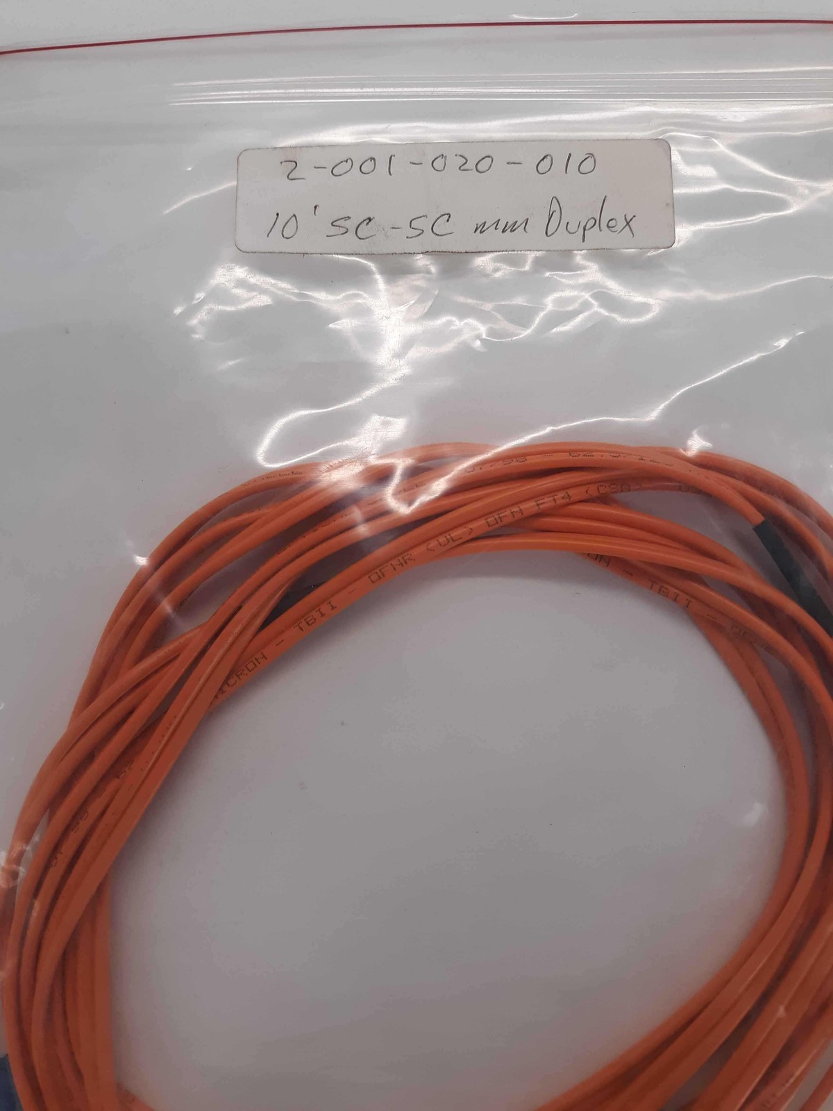 Unknown 2-001-020-010 SC-SC Fiber Patch Cord Jumper Cable, Duplex 10M