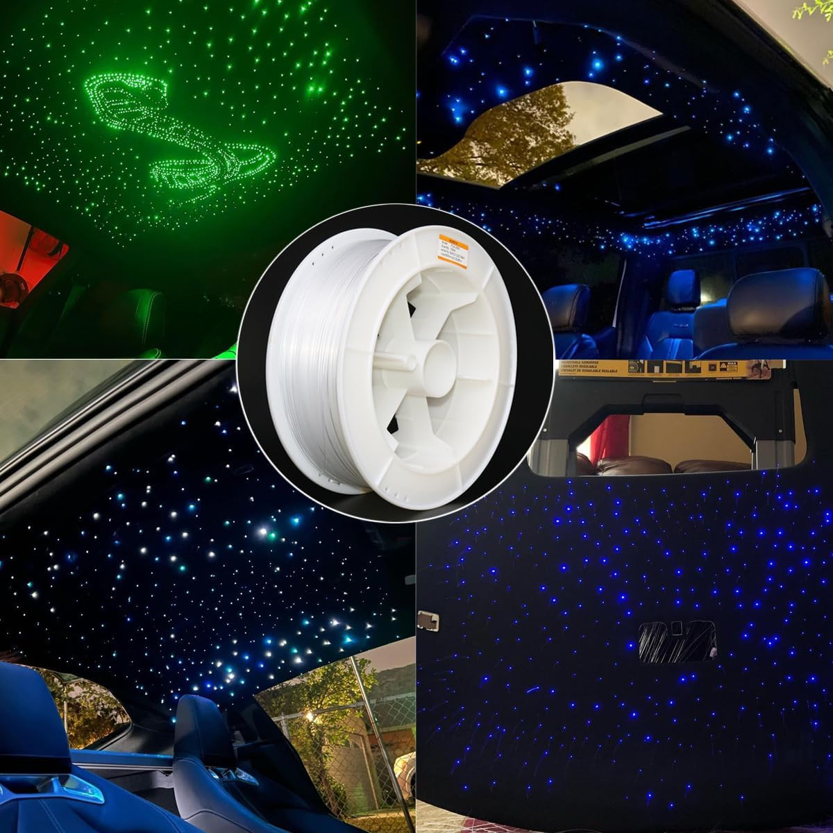 End Glow Fiber Optic Cable 2296Ft for Starlight Sky Ceiling Decor