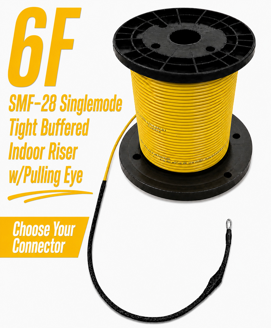 6 Fiber Indoor Singlemode Distribution Riser Preterminated Assembly Made in USA